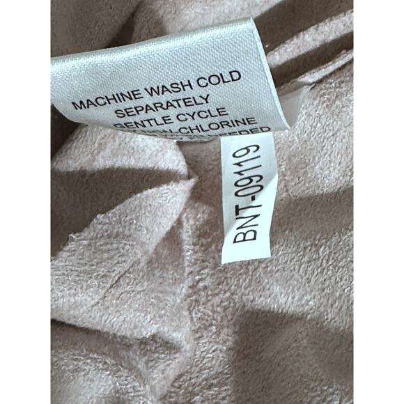 Mud Pie Carley Suede Dress Dusty Rose Pink knee length Size Large - Picture 8 of 8